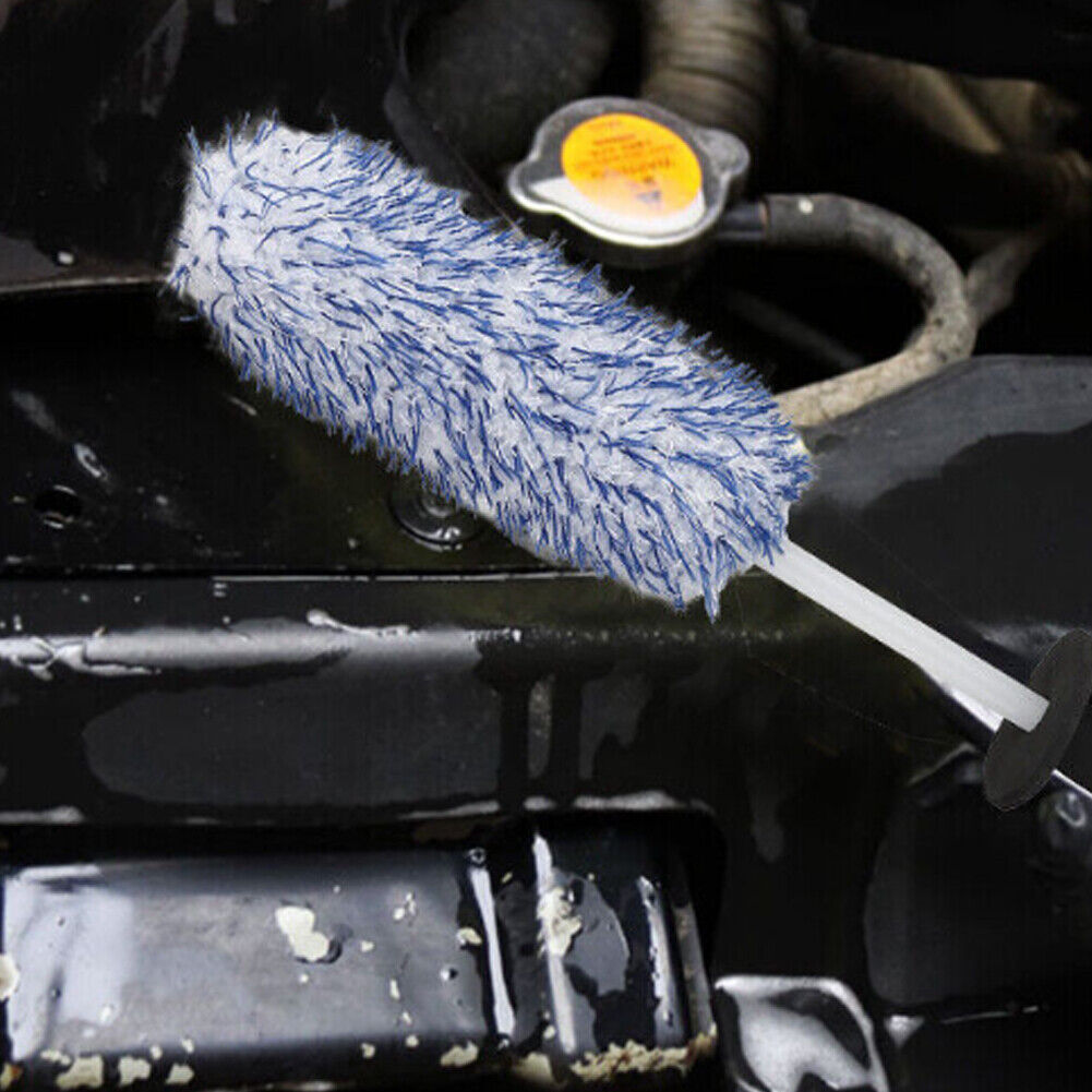 US 1-2 Pcs Microfiber Car Alloy Wheel Cleaning Brush Tire Soft Bristle Cleaner