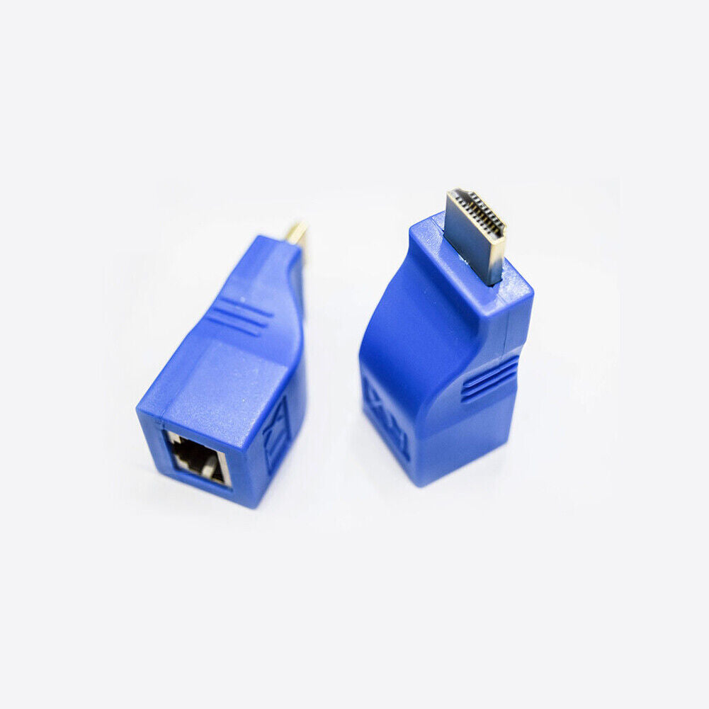 US 1080P HDMI Extender To RJ45 Over Cat 5e/6 Network LAN 4K Ethernet Adapter
