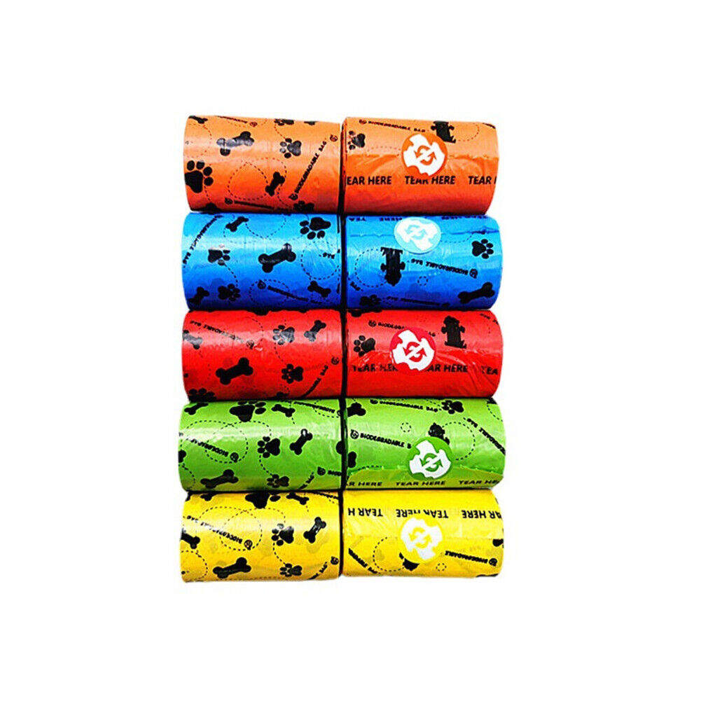 US 16-32 PackDog Pet Poop Bags 8 Rolls, Odor Blocker Dog Poop Waste Bag