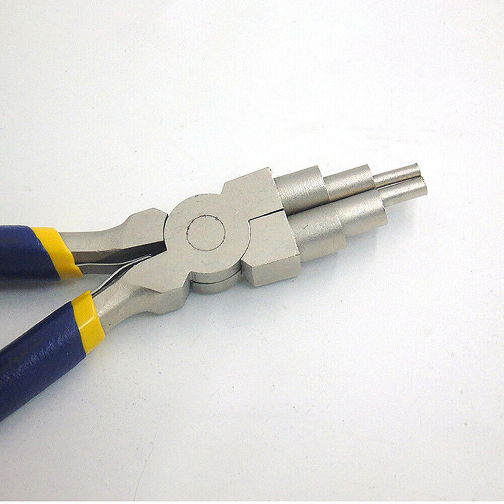 US 1-2 Stainless Steel 6-in-1 Bail Making DIY Crafts Wire Looping Forming Plier
