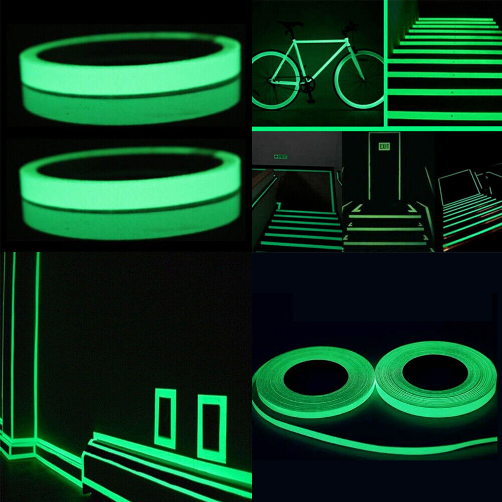 US 2-4 Pcs 9.84 Ft Waterproof Tape Glow Dark Luminous Fluorescent Stair Outdoor