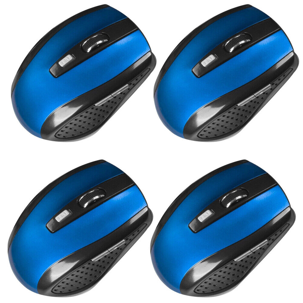 US 2-4 Pack 2.4GHz Wireless Optical Mouse with USB Nano Receiver for Laptop PC