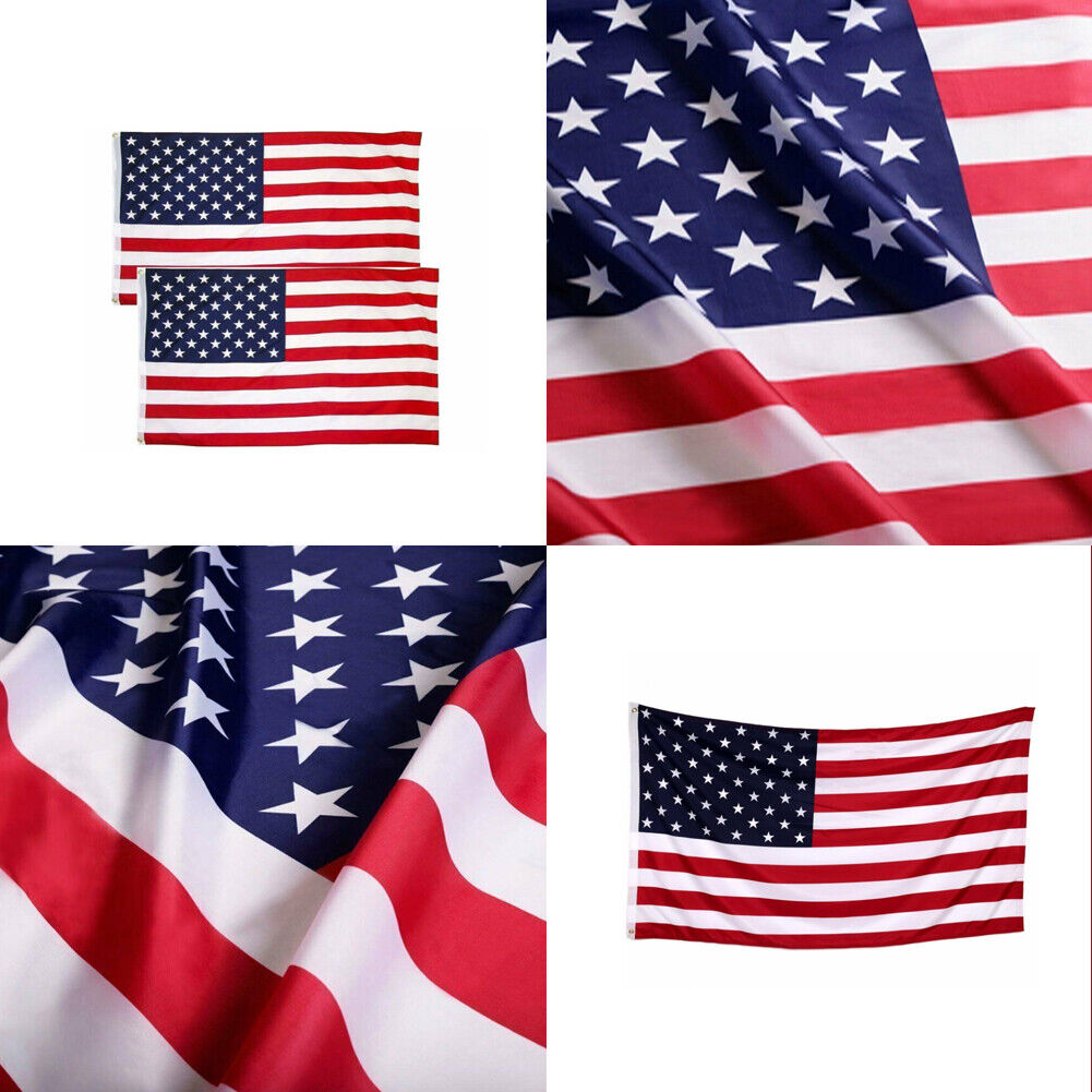 US 4-8 Pack 2x3 Ft American USA United States Flag with Grommets Outdoor Indoor