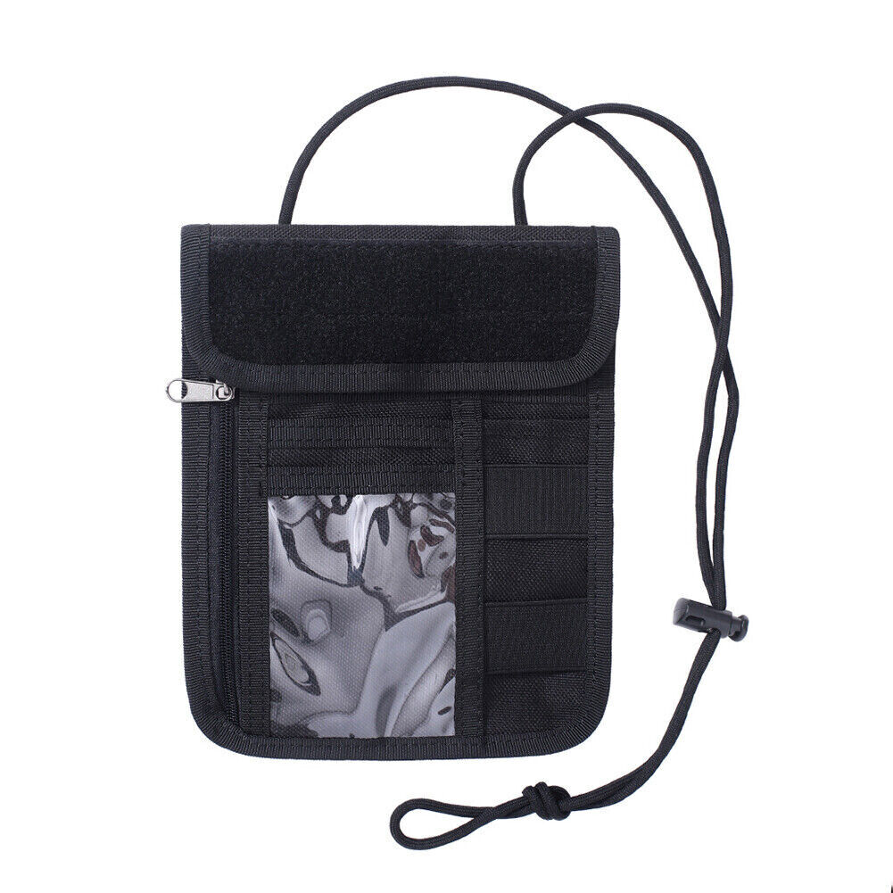 US Anti-Theft RFID Blocking Passport Holder Neck Travel Hidden Wallet Pouch