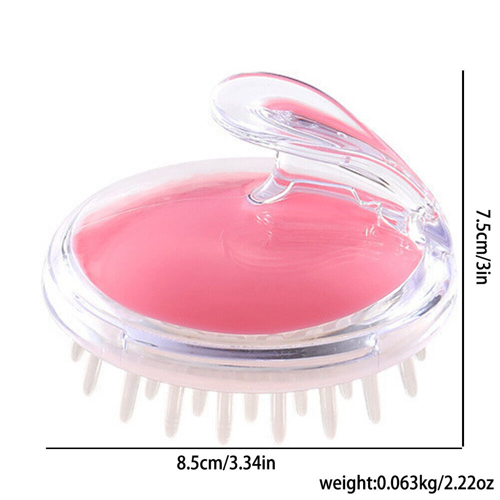 US 2-4 Pcs Silicone Scalp Massager Shampoo Brush Head Comb Bristle Hair Scrubber