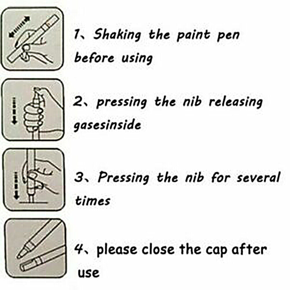 US 3-6 Pc Multiuse Tire Tread Rubber Metal Waterproof Permanent Paint Marker Pen