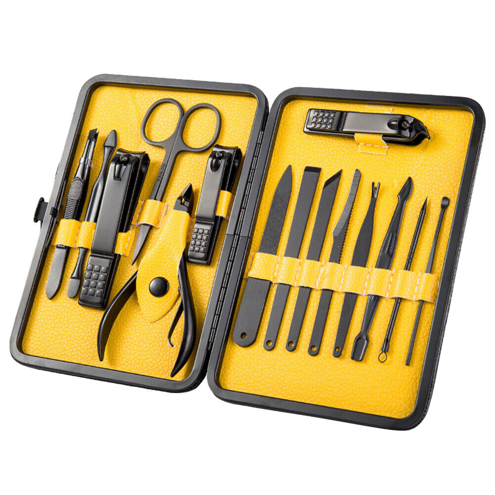US 15 Piece Manicure Pedicure Nail Care Set Cutter Cuticle Clippers Kit