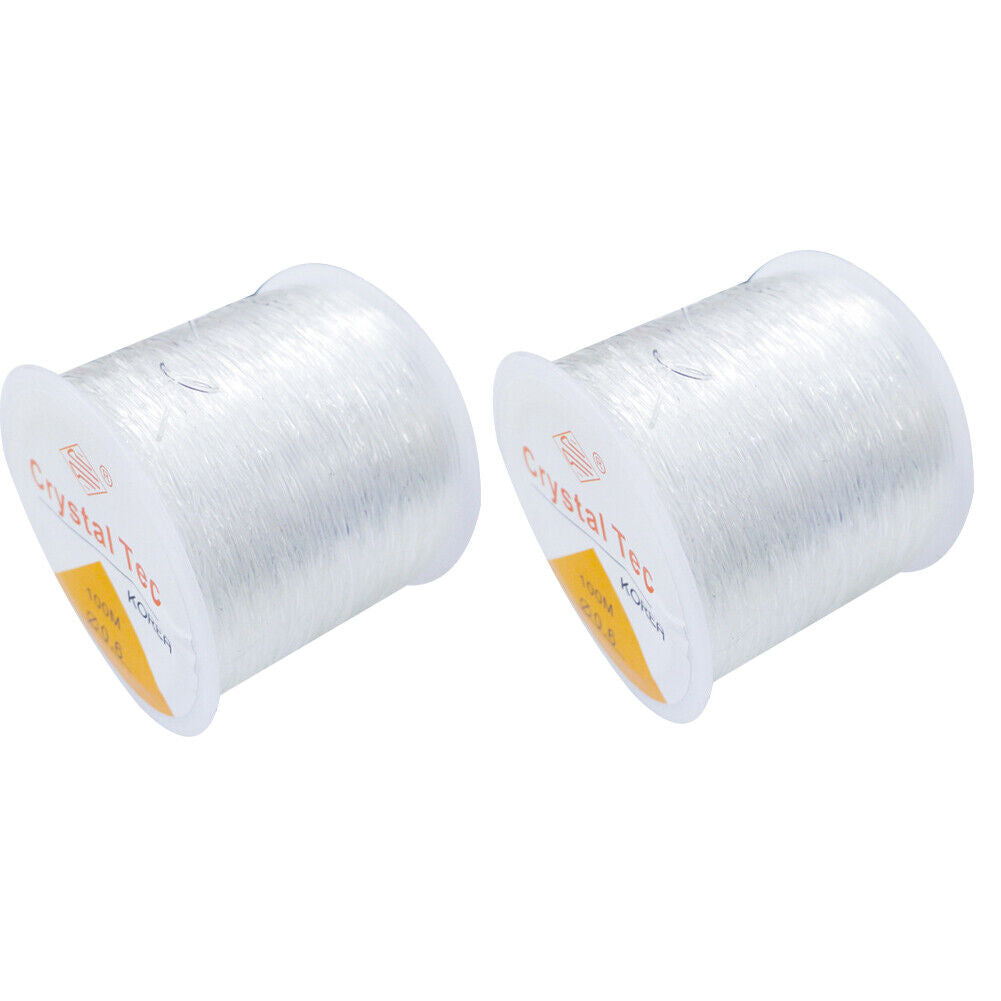 US 1-2 Roll 328Ft Clear Stretch Elastic Bead Cord Bracelet String Jewelry Making