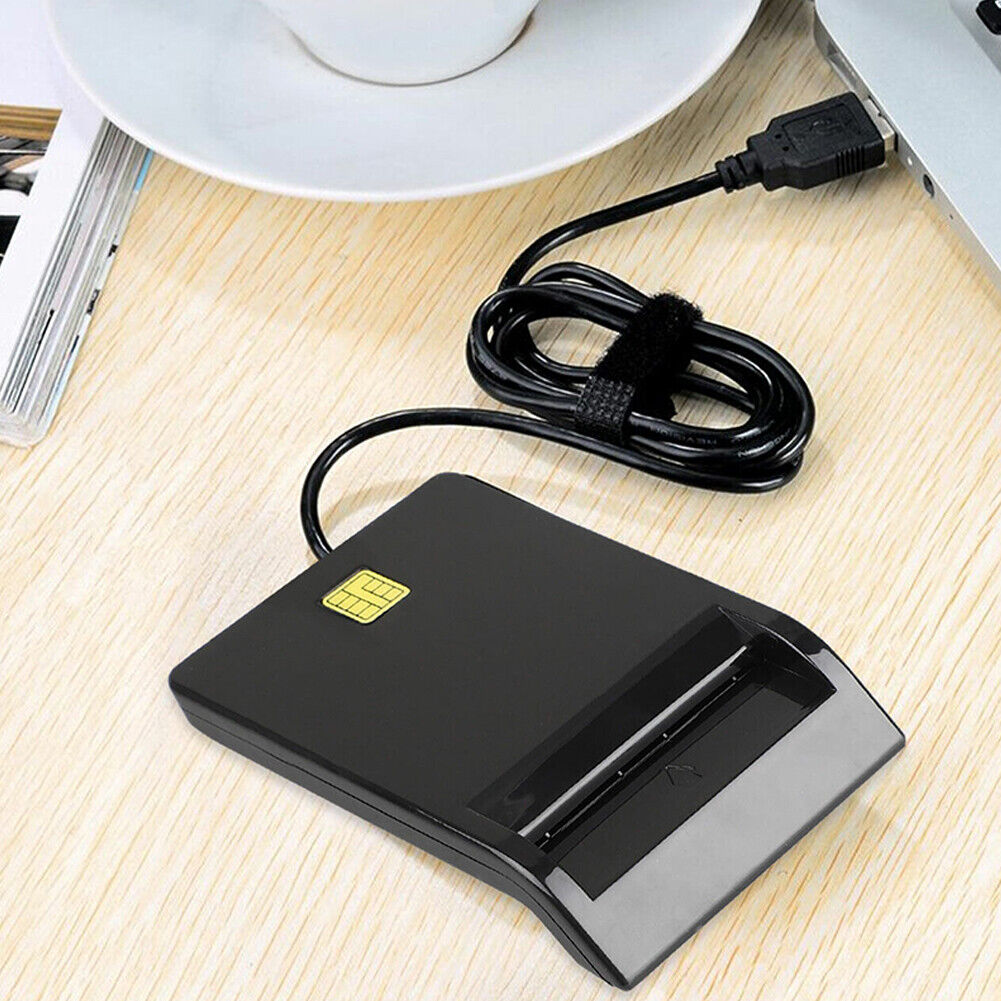US 1-2 Pack USB Common Access CAC Smart Card Reader For Common Access Government