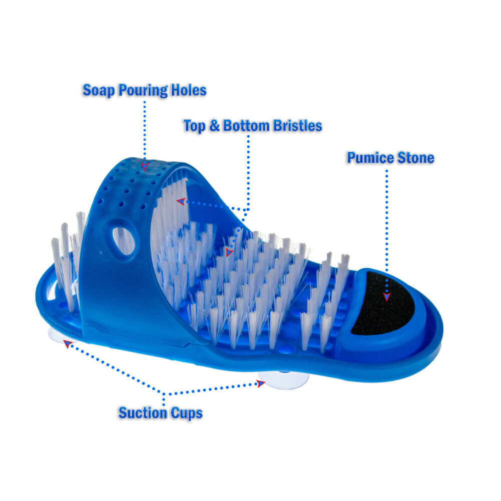 US 1-2 Pcs Shower Foot Scrubber Feet Cleaner Washer Brush for Floor Spas Massage