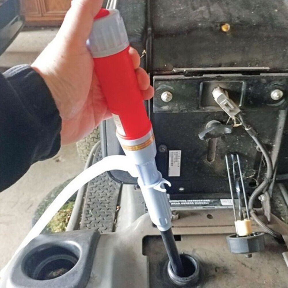 US Battery Powered Electric Fuel Transfer Siphon Pump Gas Oil Water 2.2 GPM