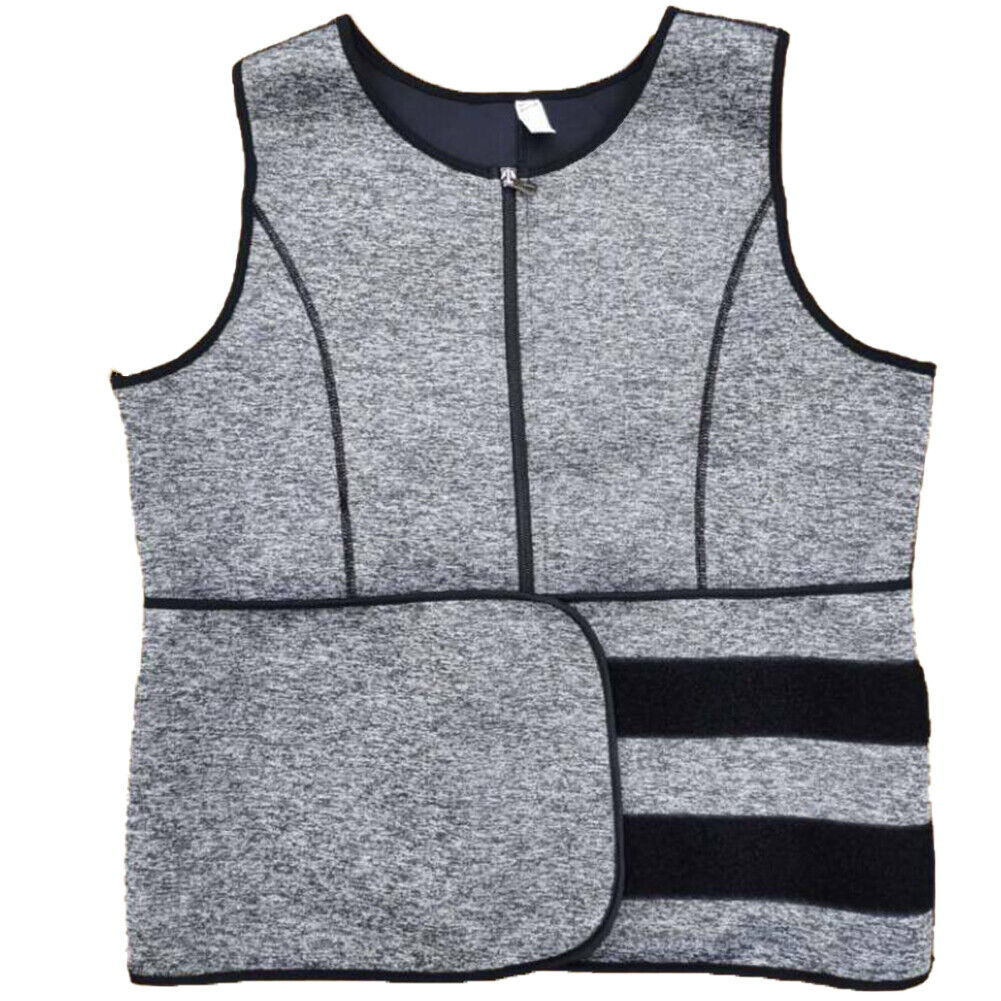 US Men's Sauna Thermo Sweat Waist Trainer Top Vest Suit Body Shaper Belt Corset