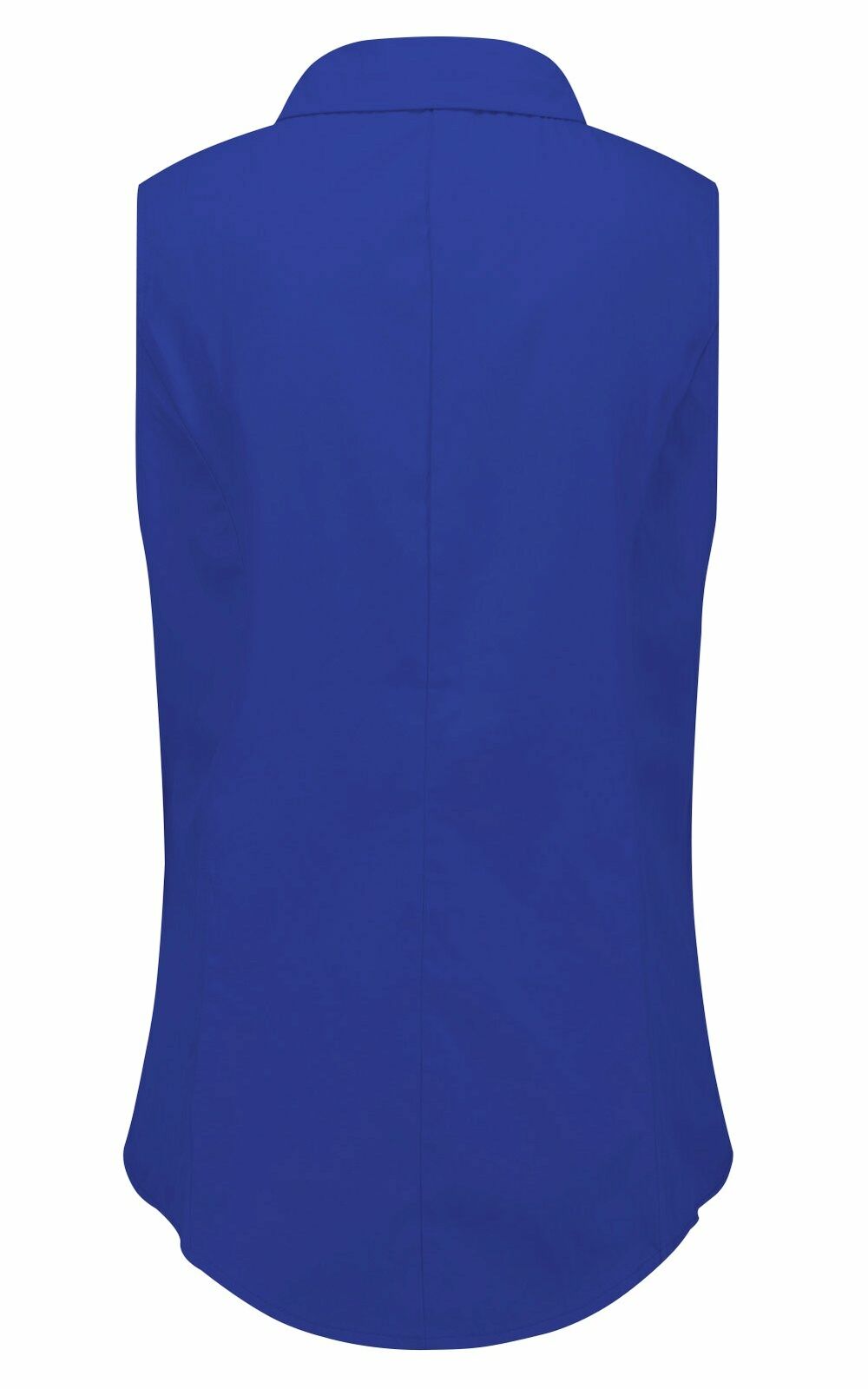 Women's Cotton Sleeveless Button Down Shirt Collared Pleated Blouse