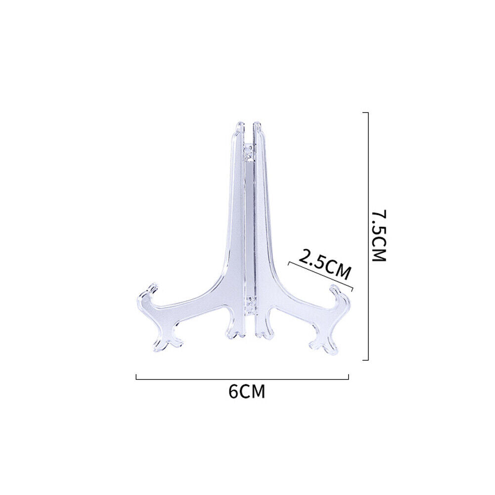 US 30-60 Pack 3" Clear Acrylic Easels Plate Stands Holders Display Decoration