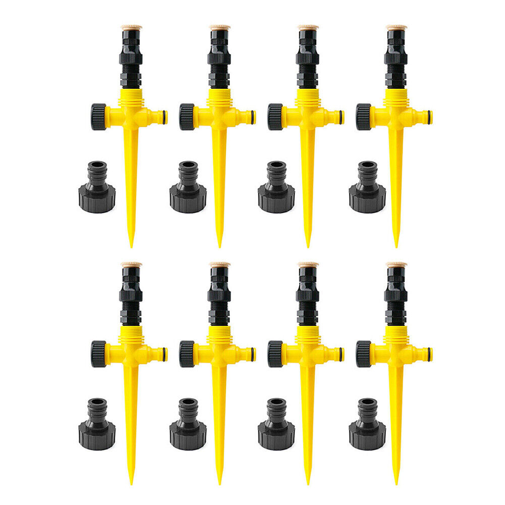 US 4~8Pc Multifunction Adjustable Sprinkler 360° Rotation Auto Irrigation System