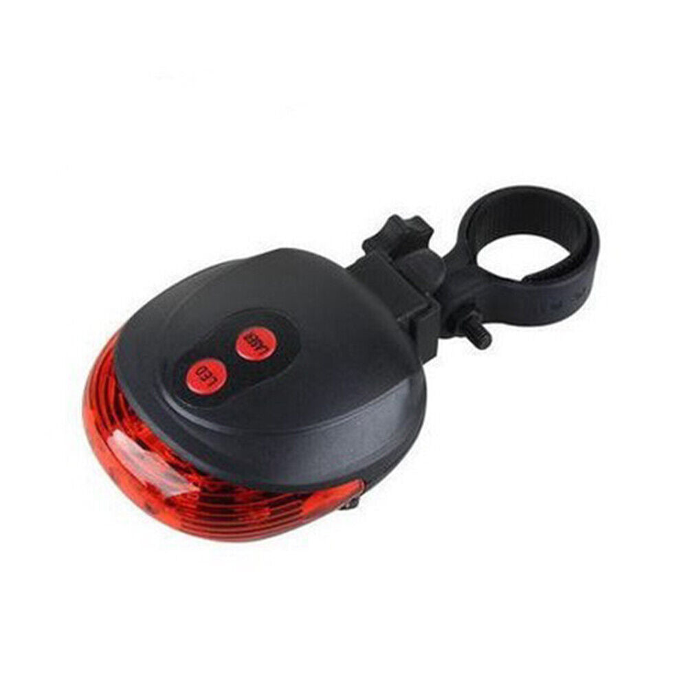 US 2-4 Pack 5 LED 2 Laser Bike Bicycle Light Rear Flashing Safety Warning Lamp