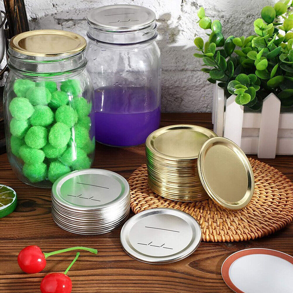 US 50-100 Wide Mouth Canning Lids Mason Ball Kerr Jar Leak Proof Metal Seal Caps