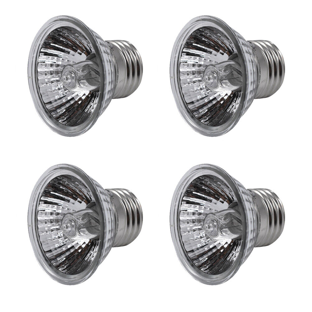 US 2-4 Pc Heat Light Reptile Lamp Amphibian Tank Terrarium Cage 25/50/75W Bulb