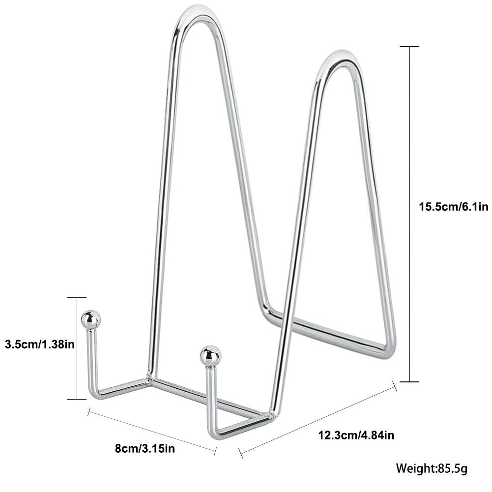 US 4-8 Pcs Metal Frame Holder Display Stands for Picture,Plate,Book,Photo Easel