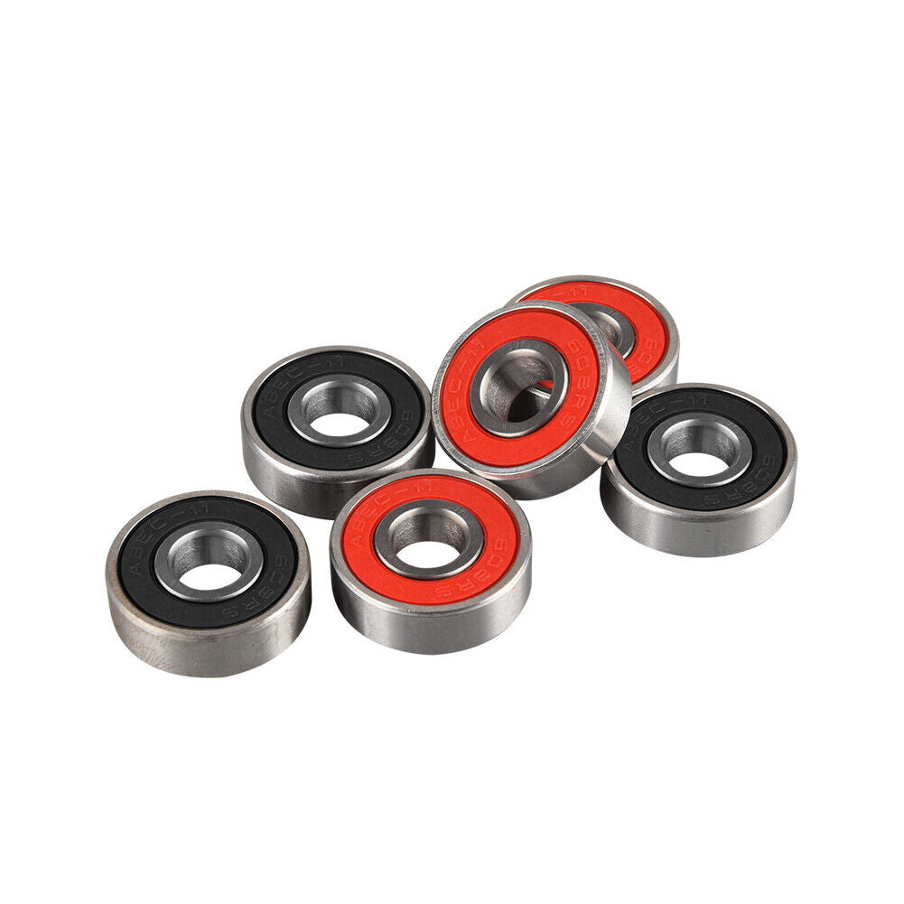 US 8-16 Pcs Skateboard Longboard Bearings PRECISION ABEC 9 BLACK SHIELD Size 608