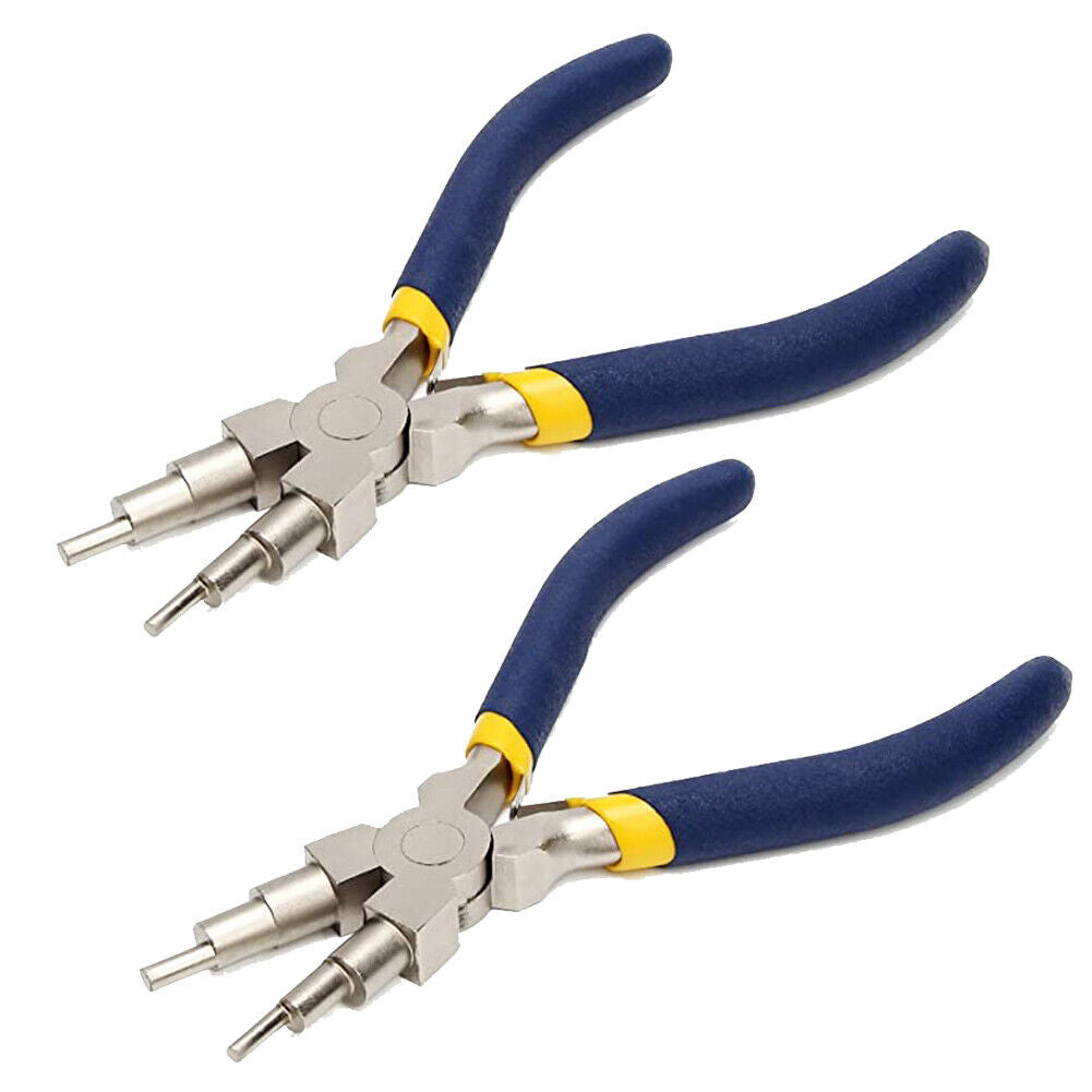 US 1-2 Stainless Steel 6-in-1 Bail Making DIY Crafts Wire Looping Forming Plier