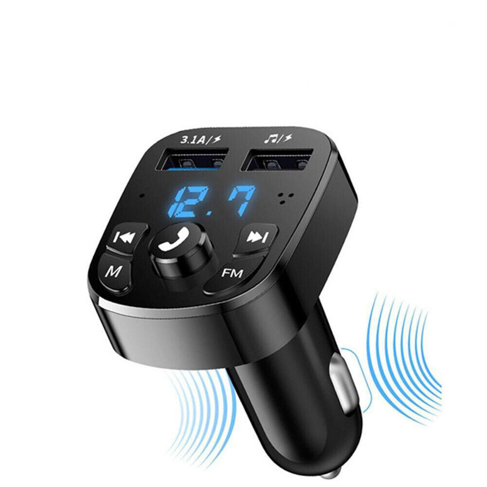US 1-2 Pc Bluetooth 5.0 FM Transmitter Car Adapter 2-USB PD Charger Wireless AUX