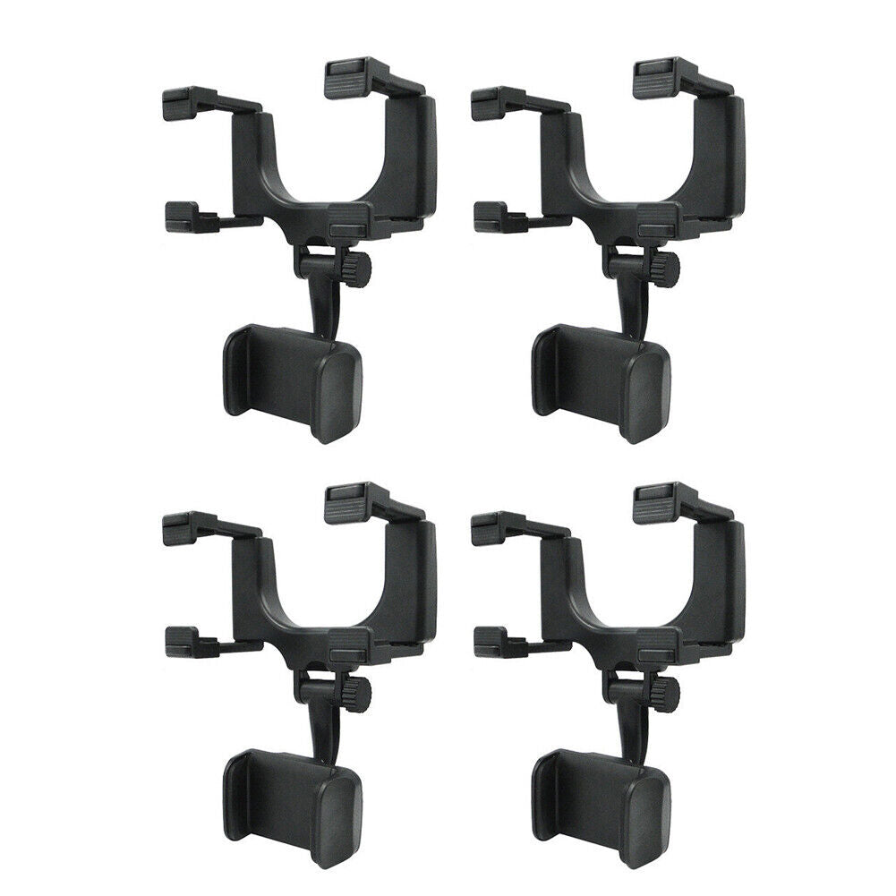 US 2-4 Pc Car Rear View Mirror Mount Stand 360° Rotation Adjustable Phone Holder
