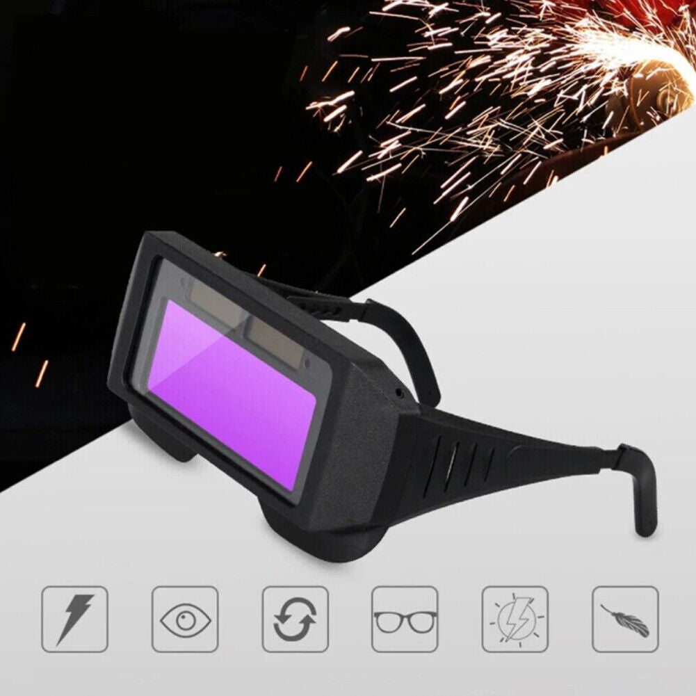 US 1-2 Pcs Welder Glasses Safety Protective Solar Powered Auto Darkening Goggles