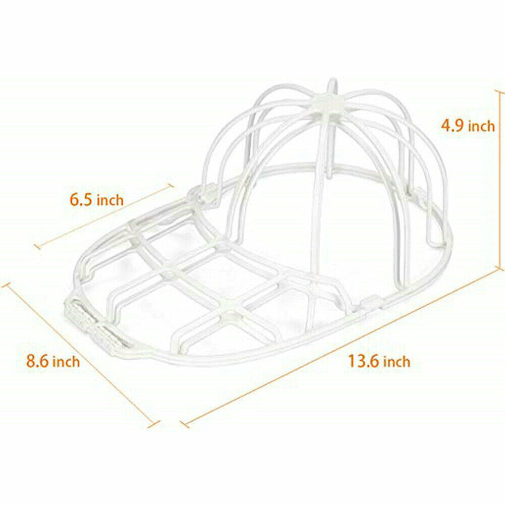US 4-8 Pc Sturdy Plastic Frame Cage Baseball Cap Washer Cleaner Protector Holder