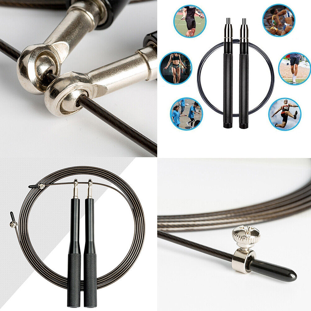US 2-4 Pcs Adjustable Gym Cardio Endurance Training Jumping Rope Workout Handles