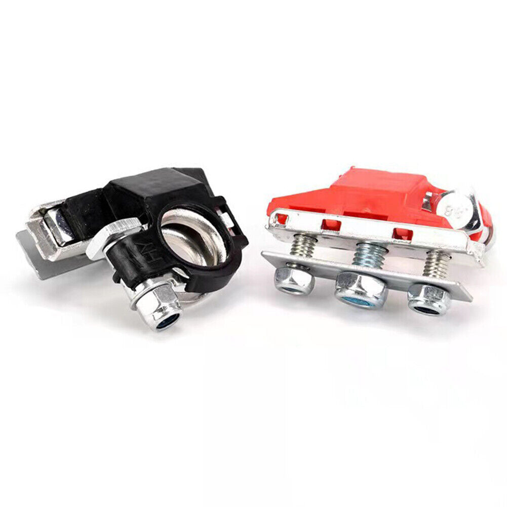 US 2-4 Pack Battery Terminal Connectors 3 Way Top Post Battery Ends Copper Plate