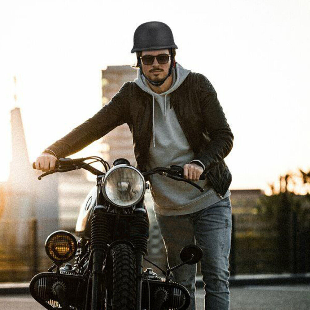 US German Style Novelty Shorty Helmet Motorcycle Half Helmet S/M/L Half Cap