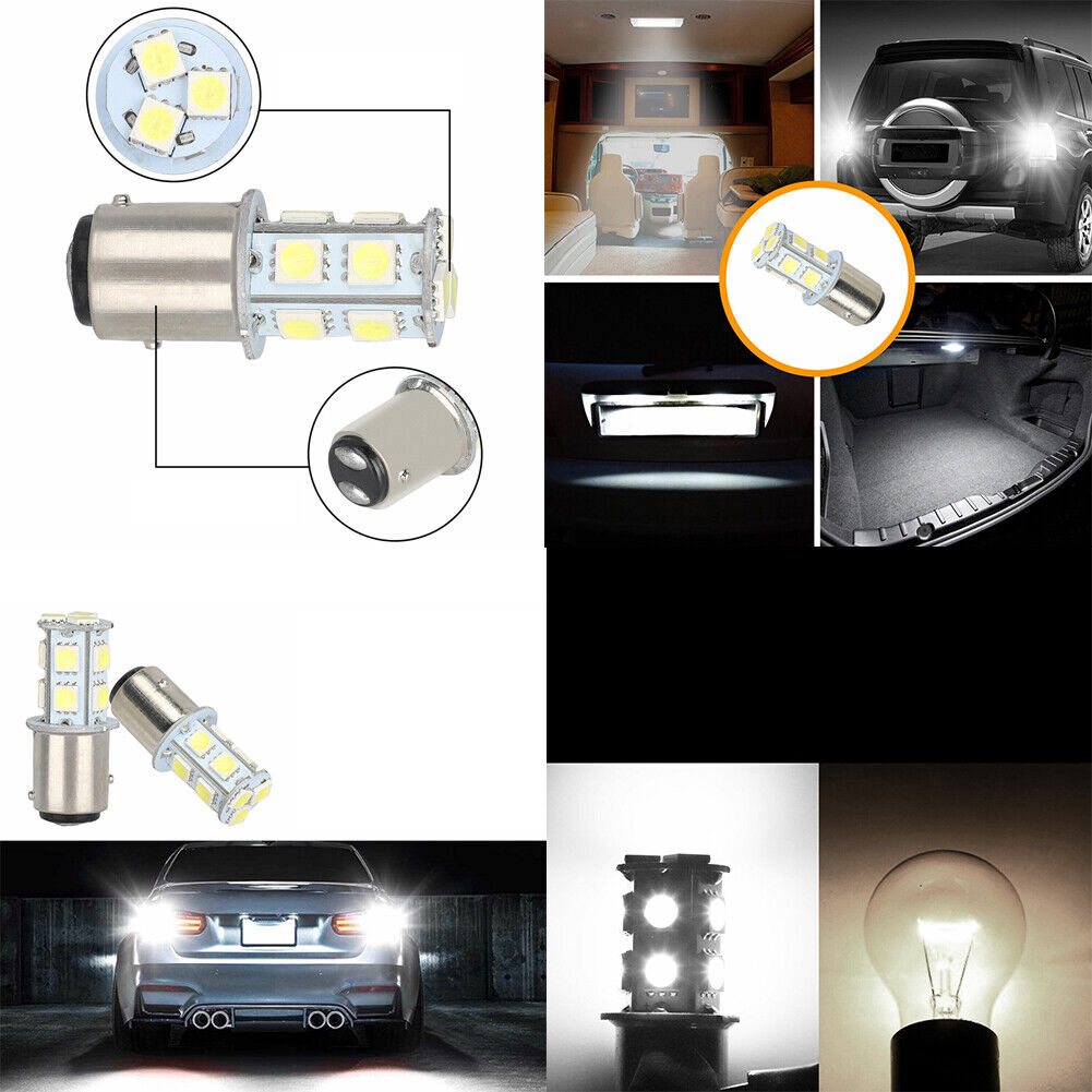 US 20-40Pc Car Truck Tail Brake Stop Light Bulb 12V 6500K LED 1157 Bay15d 13-SMD