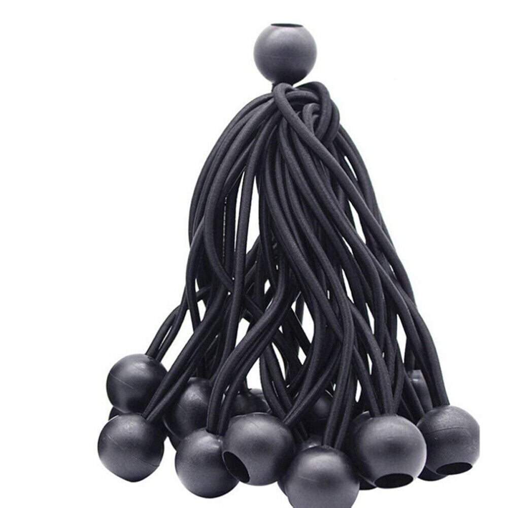 US 6" White Ball Bungee Bungie Cord Heavy Duty Canopy Tarp Tie Downs Straps