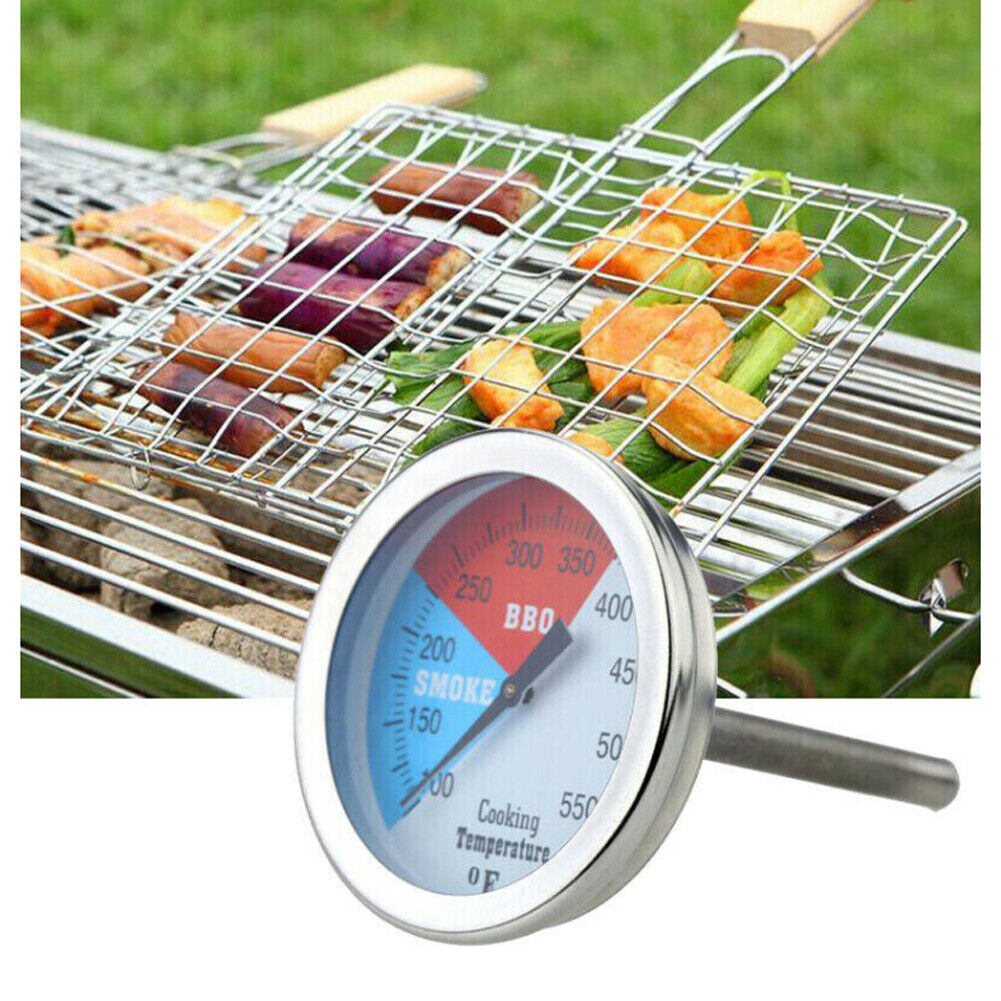 US 1-2 Pcs 2" Thermometer Grill Temperature Gauge Accurate BBQ Grill Smoker Pit