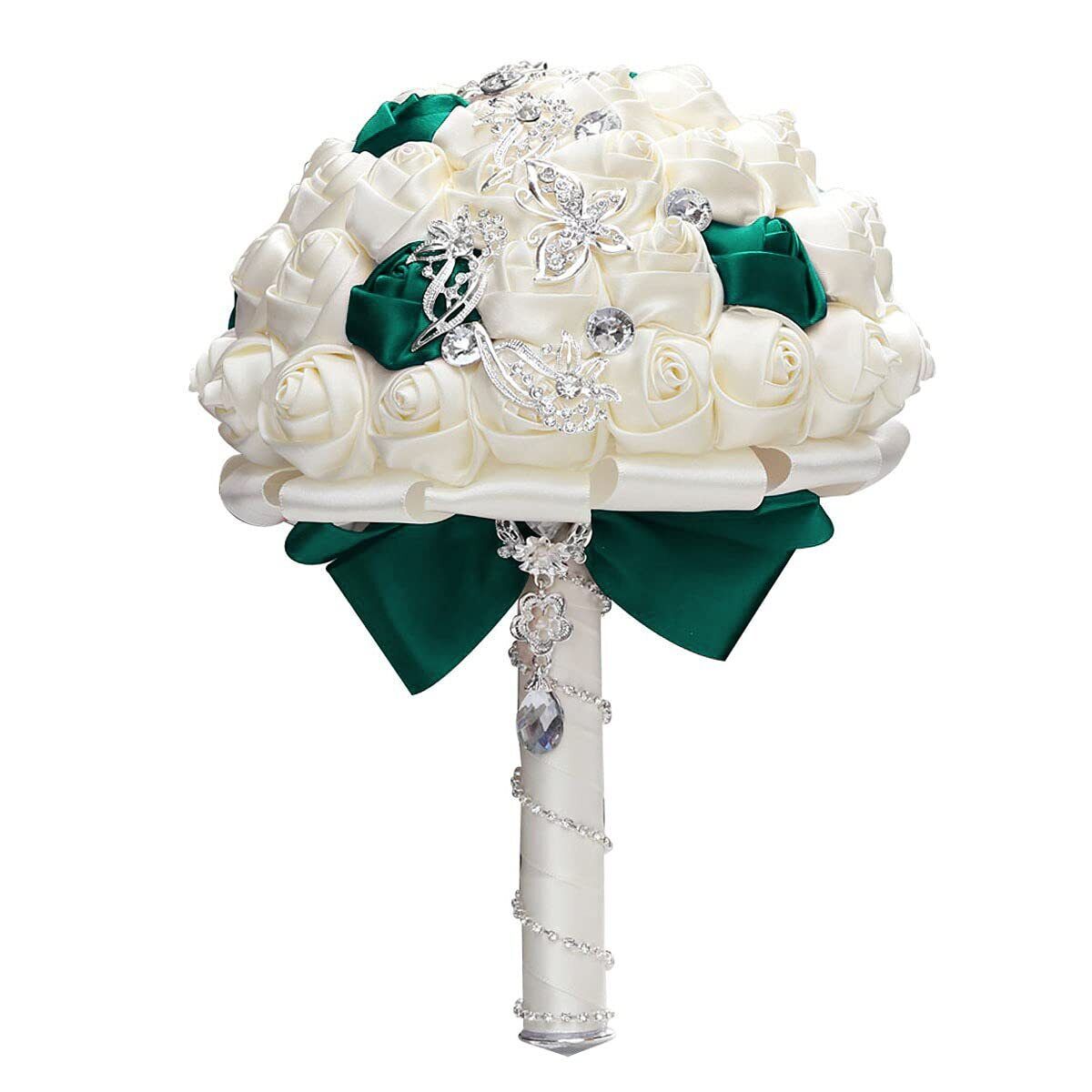 Wedding Bouquets for Bride Bridesmaid Rose Artificial Diamond Holding Flower