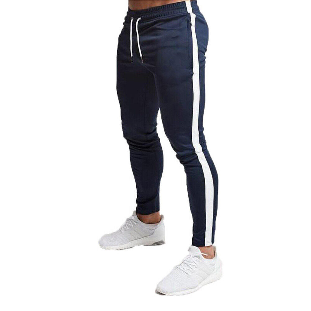US MEN'S JOGGERS CASUAL SWEATPANTS FLEECE PANTS LIGHT WEIGHT POCKETS  Athletic