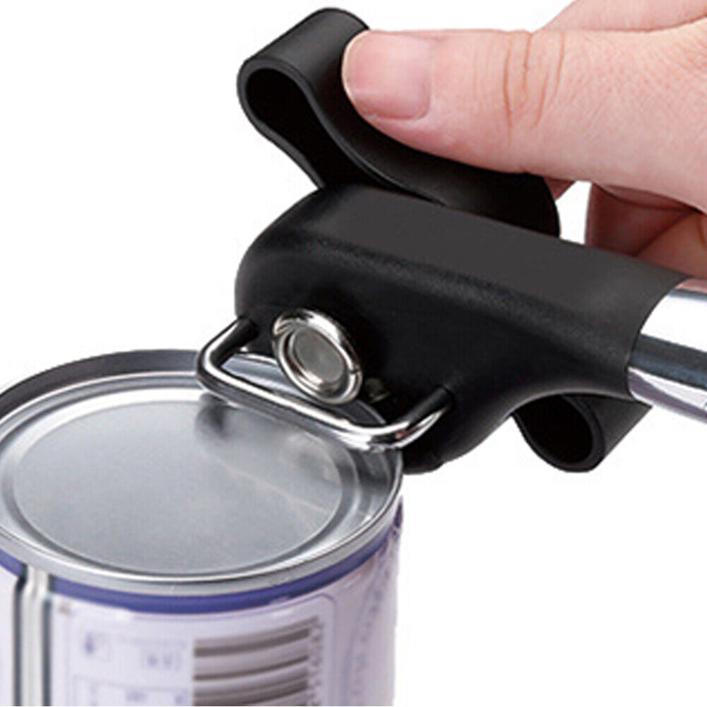 US 2-4 Pc Stainless Steel Manual Tin Can Opener Safety Cut Lid Smooth Edge Side