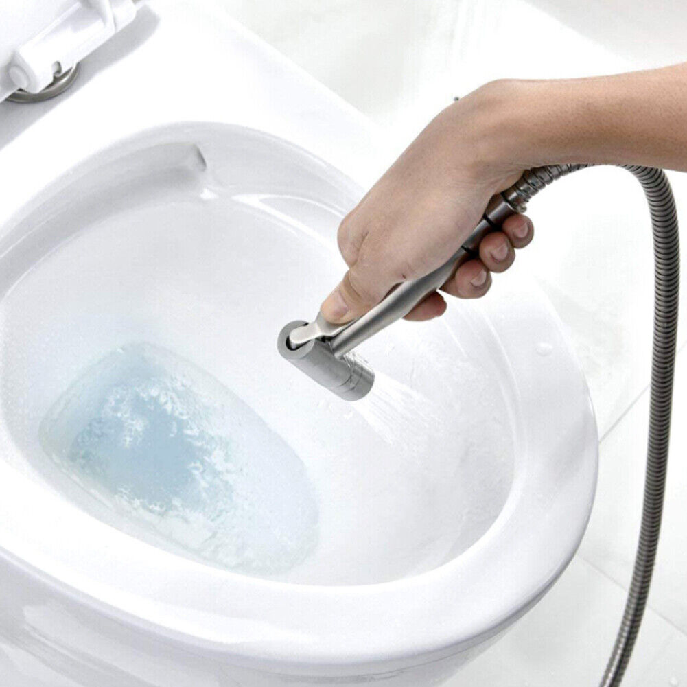 US 2-4 Pcs Hand Held Bidet Cloth Diaper Sprayer Set Easy Install Stainless Steel
