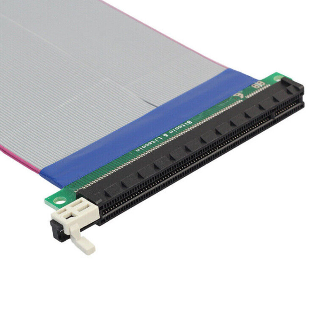 US 1-2 Pc PCI-E Express 16X-16X Power Riser Extender Card Molex IDE Ribbon Cable