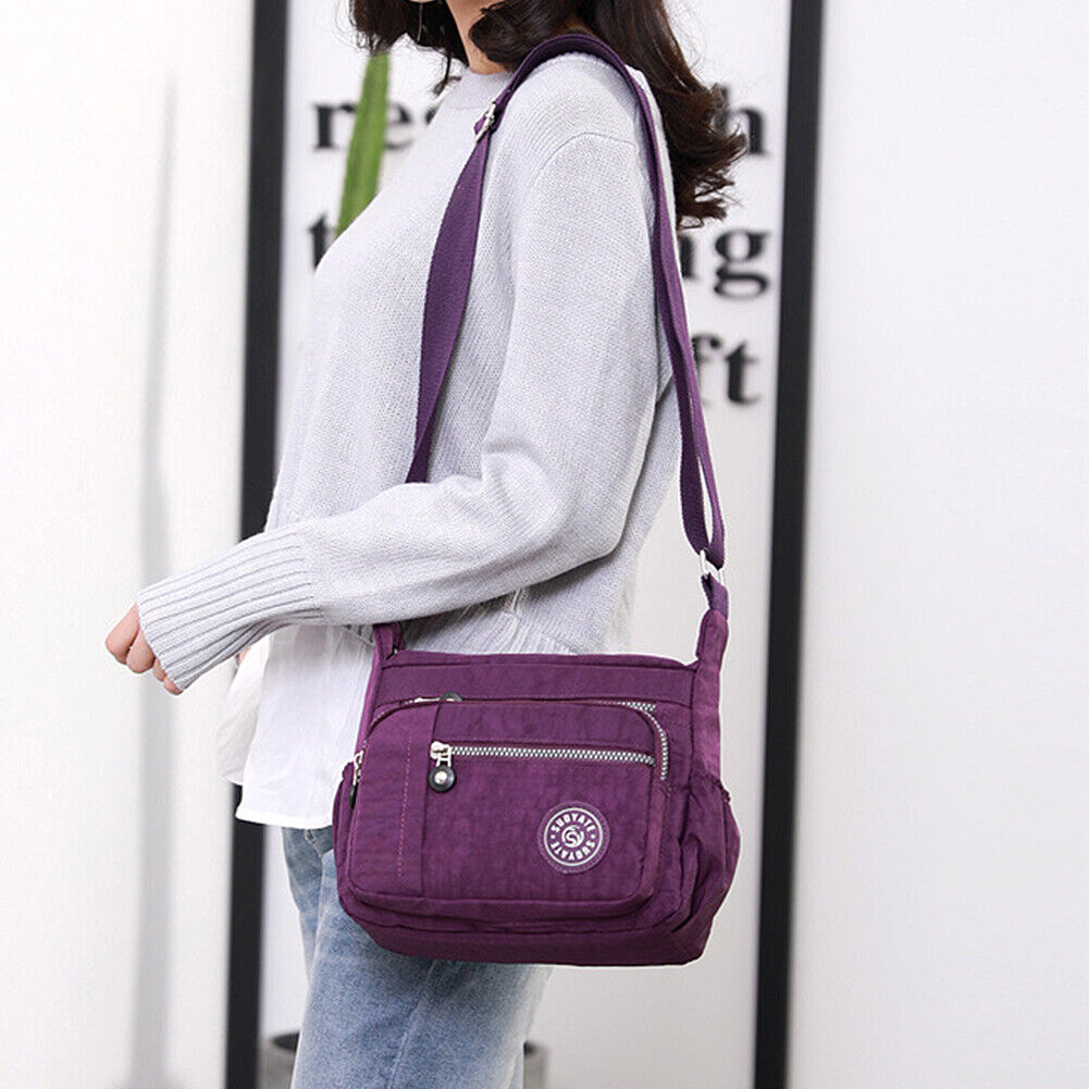 US Women's Multi Pocket Crossbody Shoulder Bag Casual Travel Handbag Waterproof