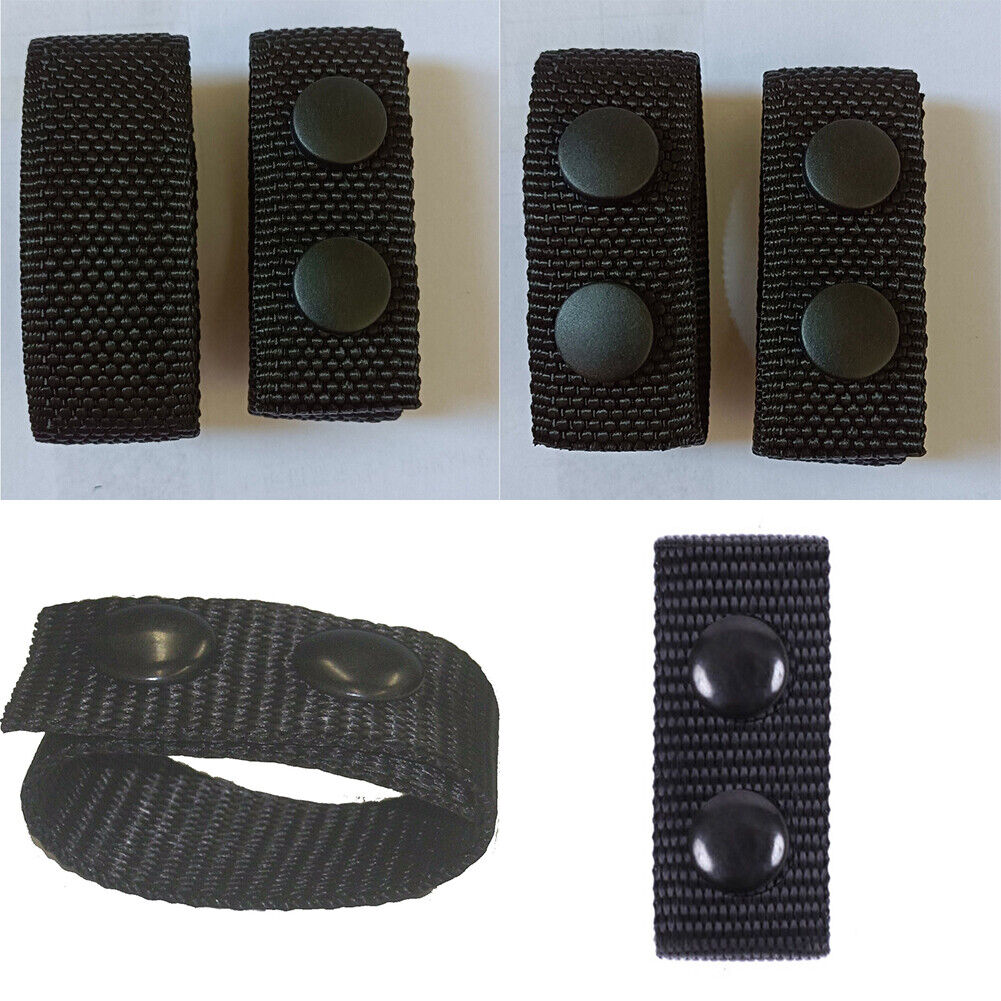US 12-24 Pack Double Snap Belt Keeper Tactical Belt Security Police Belt Fixing