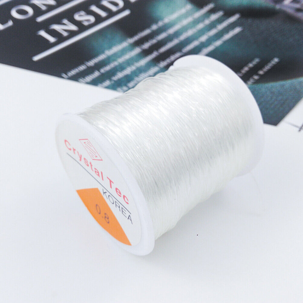 US 1-2 Roll 328Ft Clear Stretch Elastic Bead Cord Bracelet String Jewelry Making
