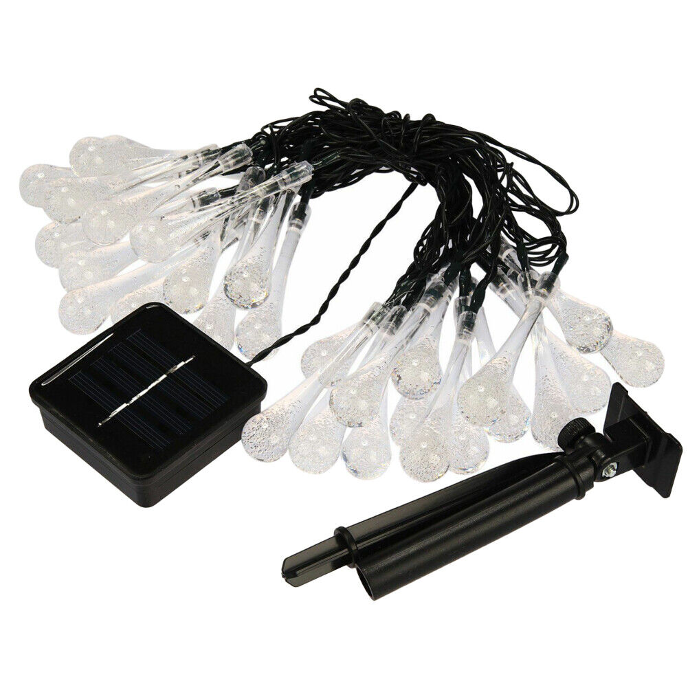 US 21 Ft Outdoor Solar Powered 30 LED String Light Garden Patio Landscape Lamp