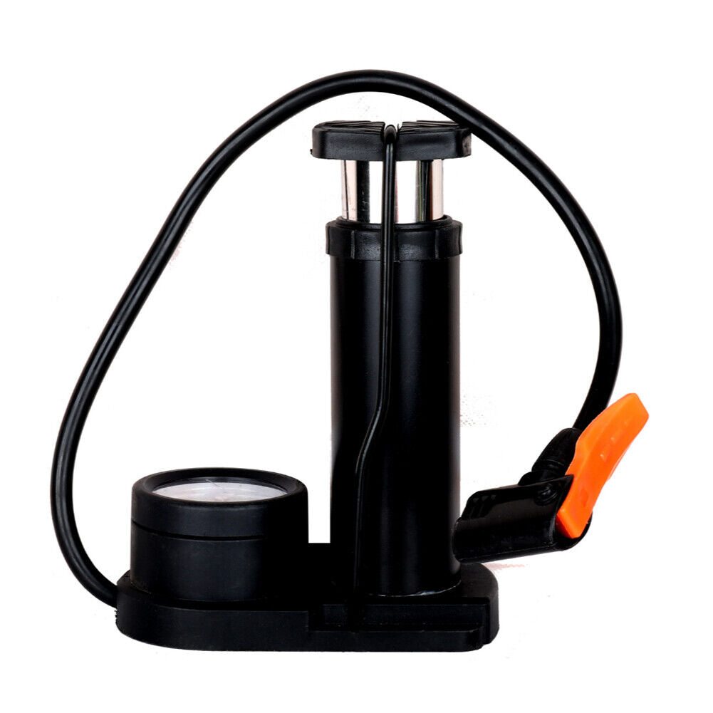 US 1-2Pc Bike Pump Mini Portable Motor Bicycle Foot Pump Pressure Gauge Tire Air