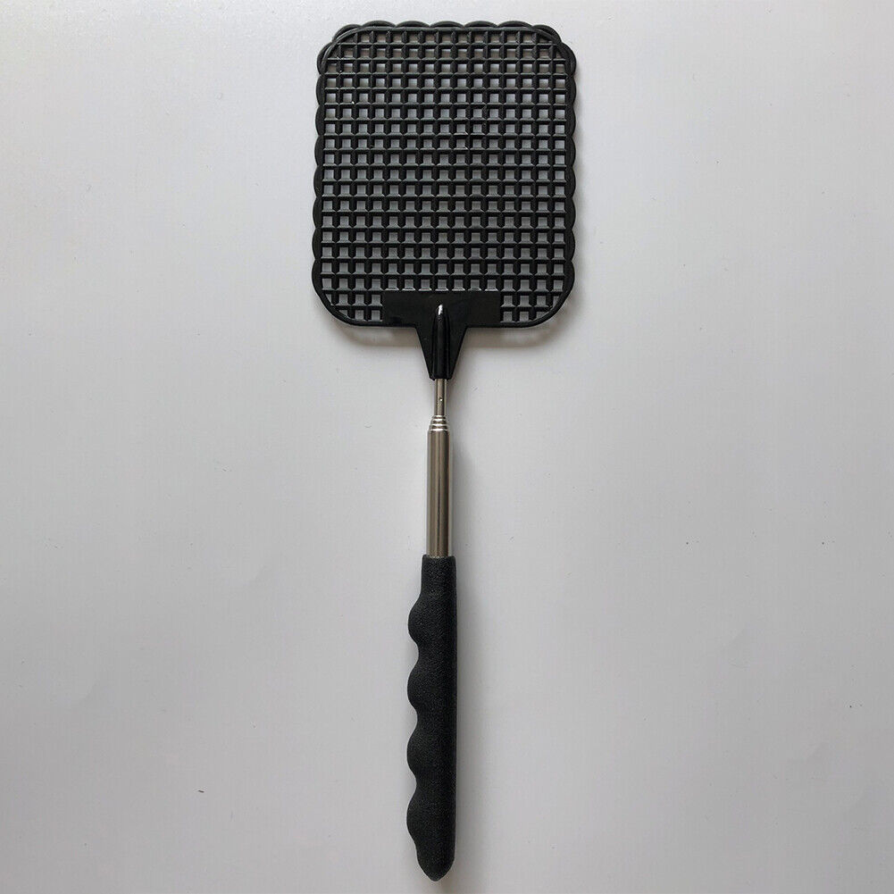 US 5-10 Pc Fly Swatters Extendable Durable Plastic Stainless Handle Bug Mosquito