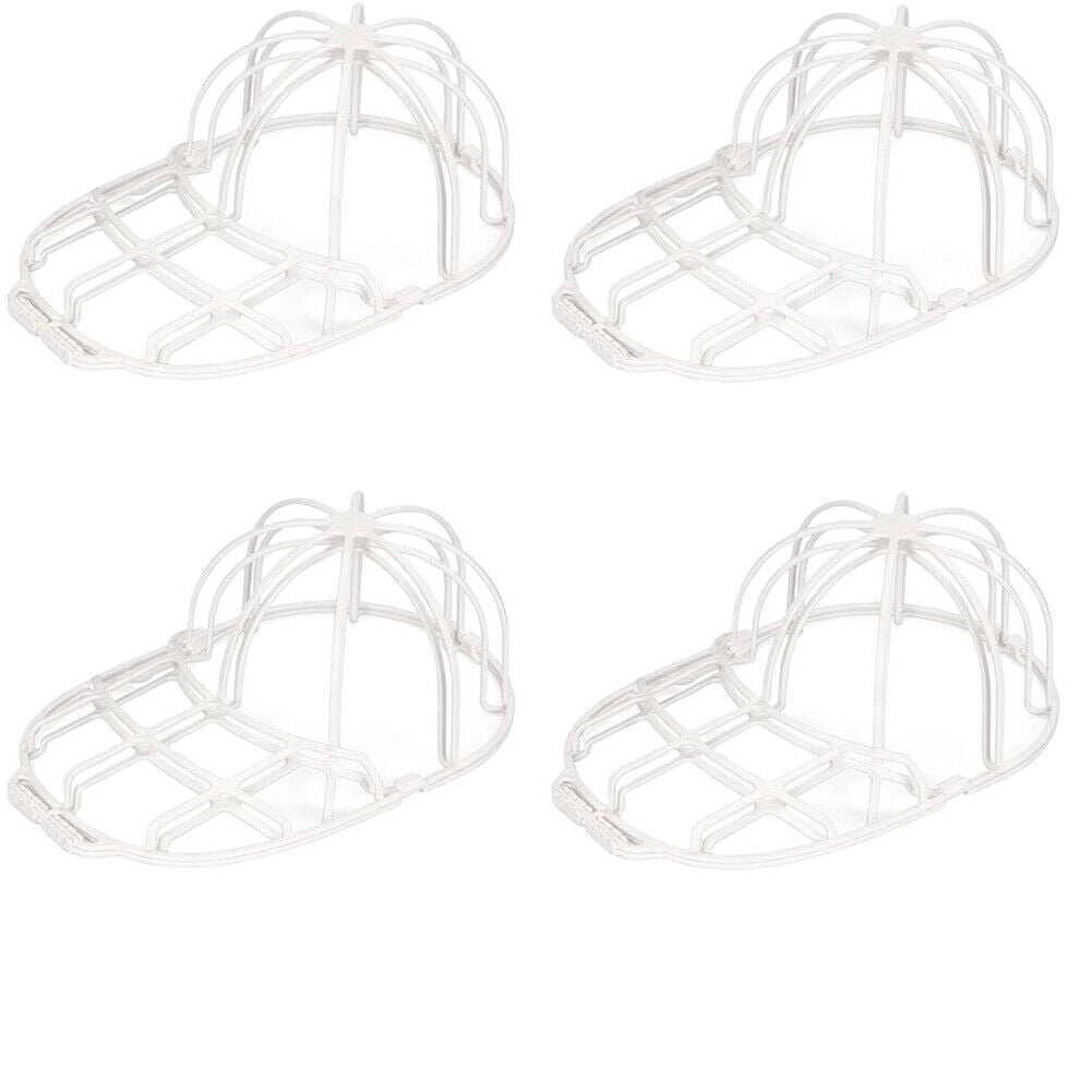 US 4-8 Pc Sturdy Plastic Frame Cage Baseball Cap Washer Cleaner Protector Holder
