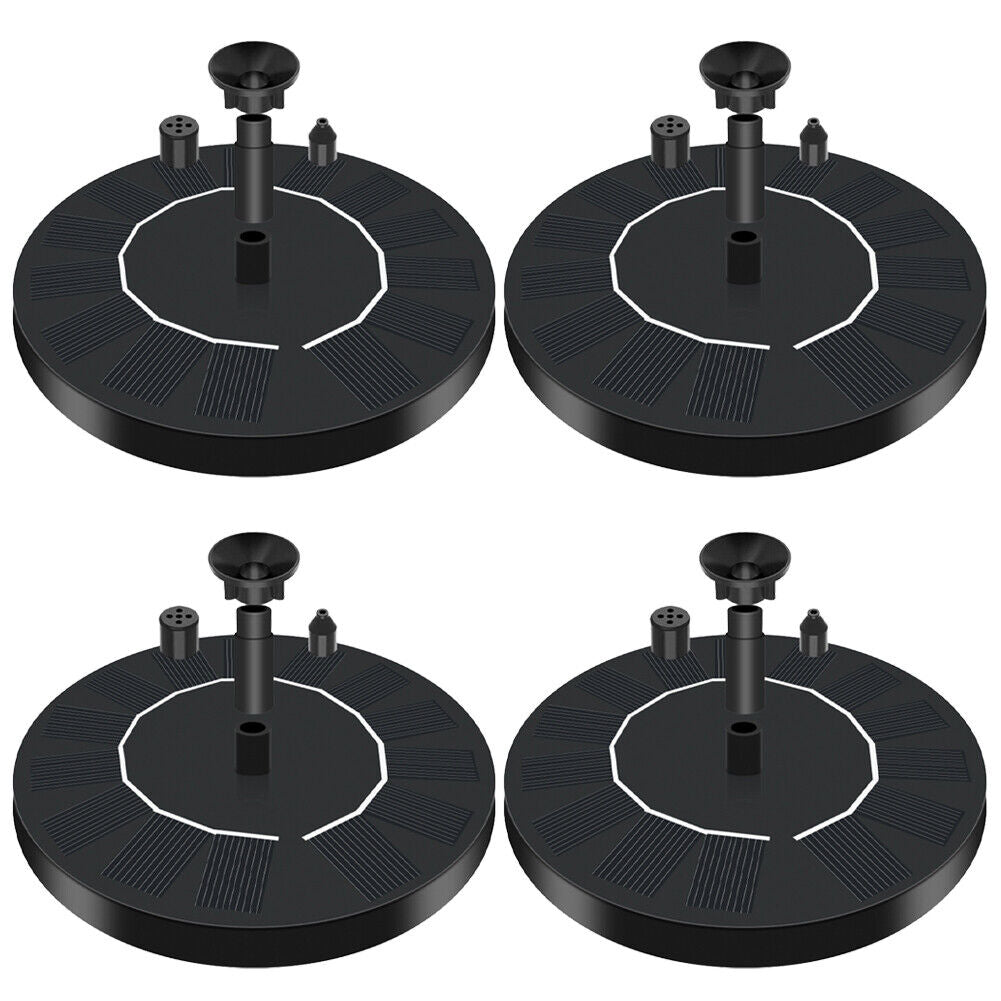 US Solar Power Bird Bath Fountain Pump Upgrade 1.4W Solar Fountain with 4 Nozzle