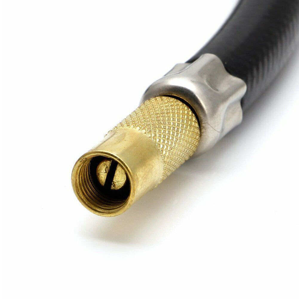US Premium Flexible Hose Truck Car Tire Pressure Gauge 0-100 PSI Air Meter Teste