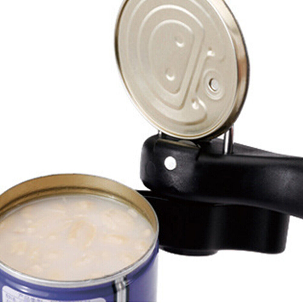 US 2-4 Pc Stainless Steel Manual Tin Can Opener Safety Cut Lid Smooth Edge Side